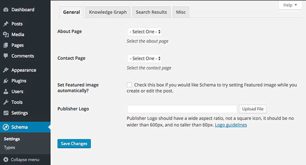 Scheme WordPress plugin settings