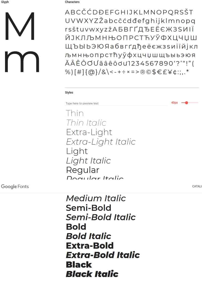 JoeWP - Montserrat Google Fonts