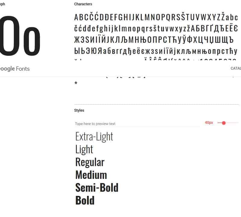 JoeWP - Oswald Google Fonts