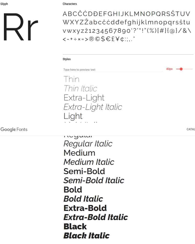 JoeWP - Raleway Google Fonts