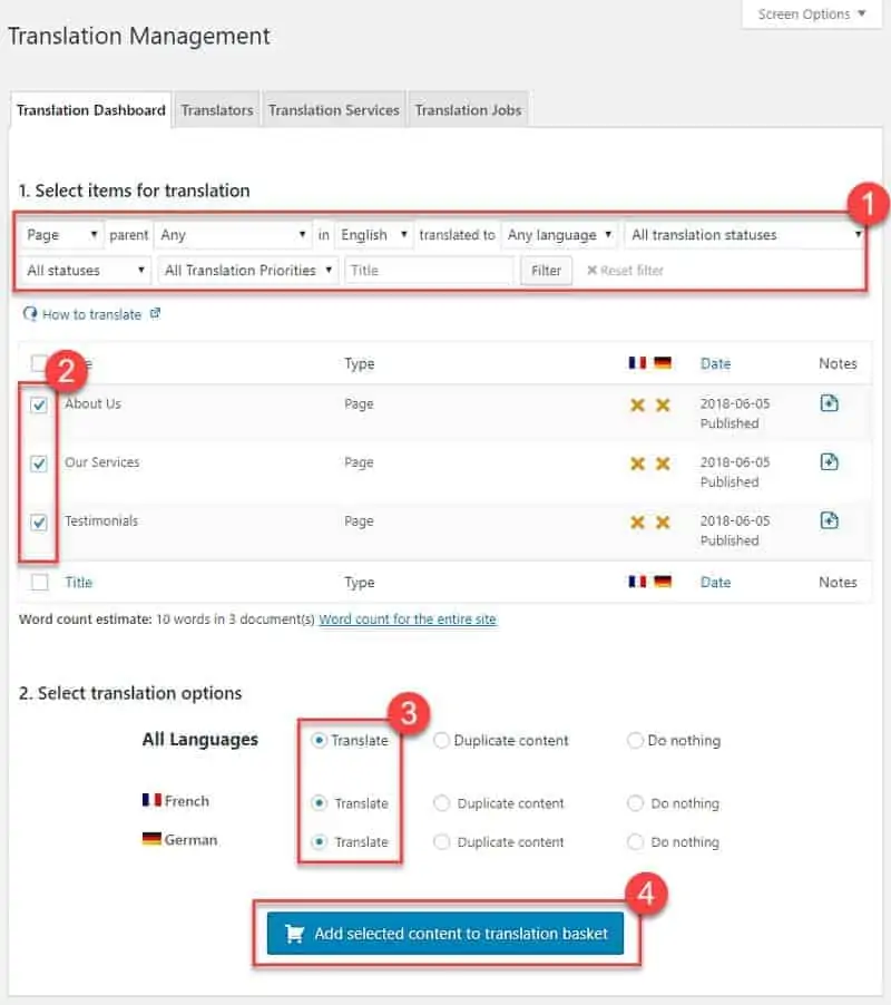 JoeWP - website multilingual with WPML