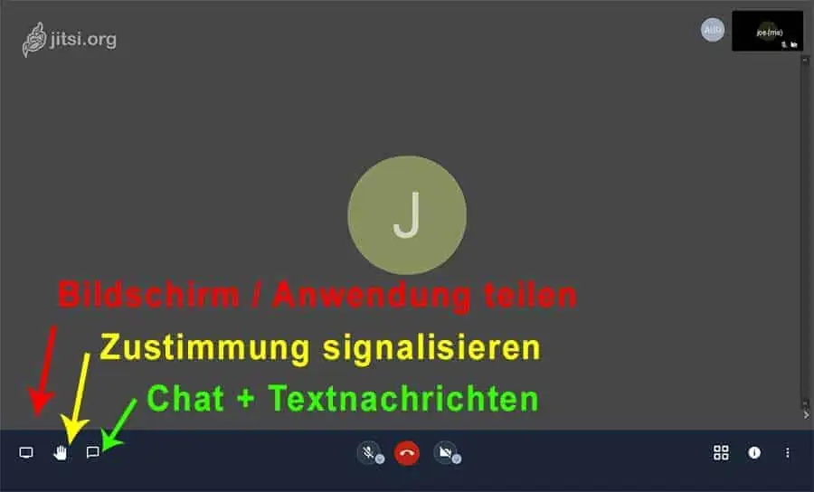 Jitsi Videokonferenzen und Online Meetings 7 JoeWP WP Agentur - Jitsi Meeting Optionen