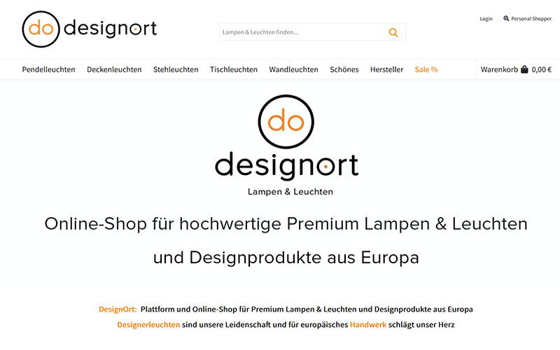 Designort - Referenz Website der JoeWP WordPress Agentur